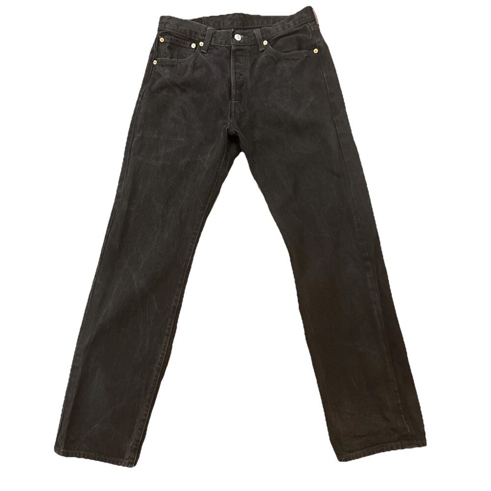 Levis 501 Jeans 33x32 Men Black Denim Original Fit Straight Button Fly MFG 2009